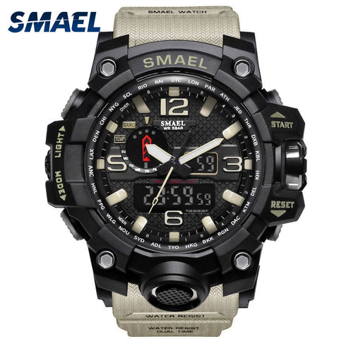 Men Military Watch 50m Waterproof Wristwatch LED