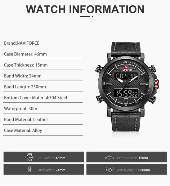 2019 NAVIFORCE New Men's Fashion Sport Watch