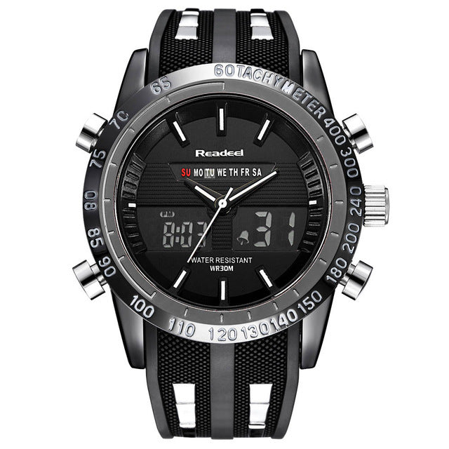 Luxury Brand Watches Men Sports Watches Waterproof LED