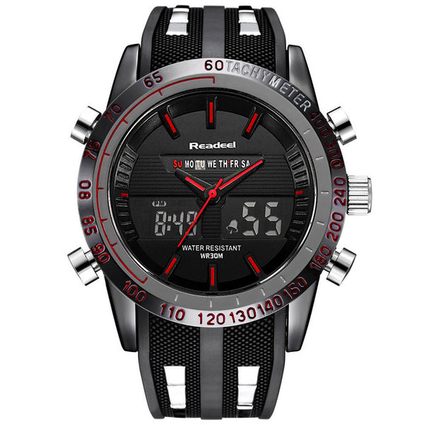 Luxury Brand Watches Men Sports Watches Waterproof LED