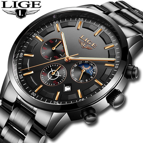 Relojes 2018 Watch Men LIGE Fashion