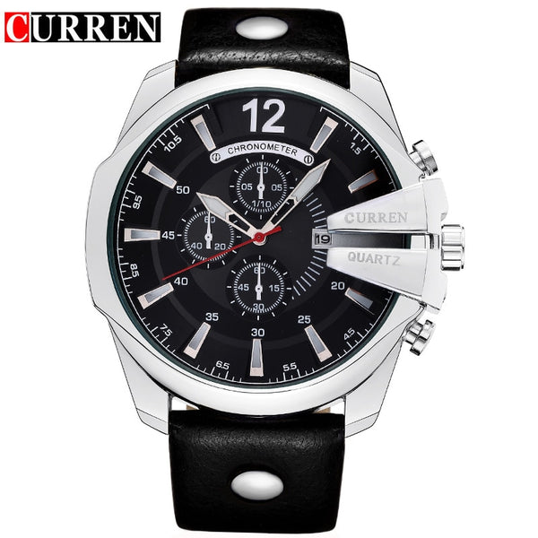 Men Luxury Big Dial Mens Outdoor Casual Sport Watch with Date Display
