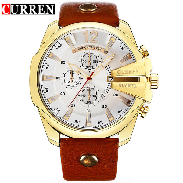 Men Luxury Big Dial Mens Outdoor Casual Sport Watch with Date Display