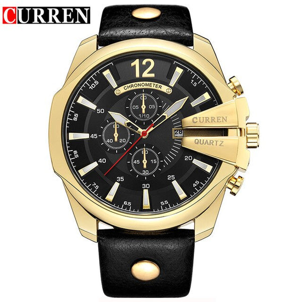Men Luxury Big Dial Mens Outdoor Casual Sport Watch with Date Display