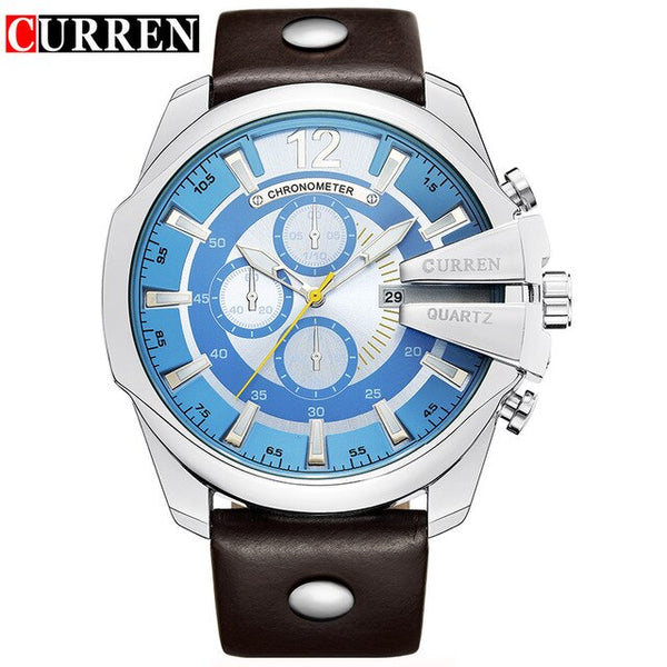 Men Luxury Big Dial Mens Outdoor Casual Sport Watch with Date Display