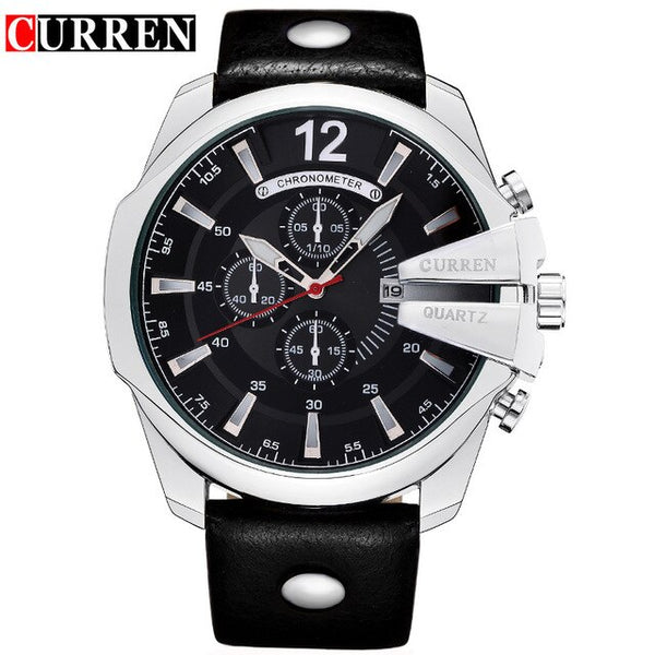Men Luxury Big Dial Mens Outdoor Casual Sport Watch with Date Display