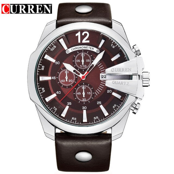 Men Luxury Big Dial Mens Outdoor Casual Sport Watch with Date Display
