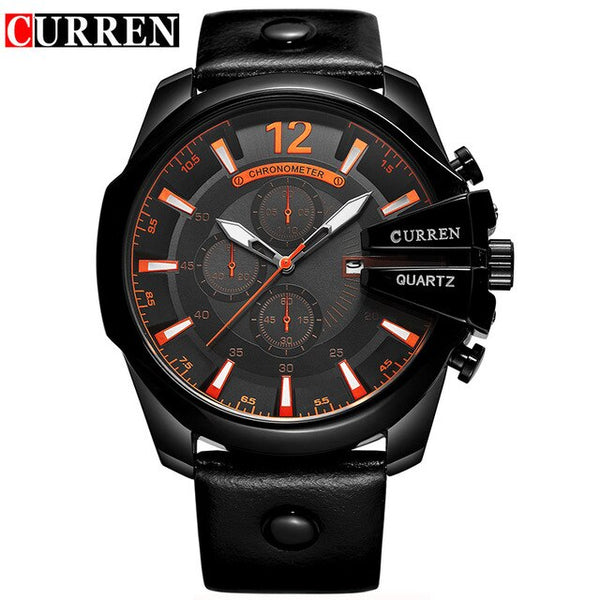 Men Luxury Big Dial Mens Outdoor Casual Sport Watch with Date Display