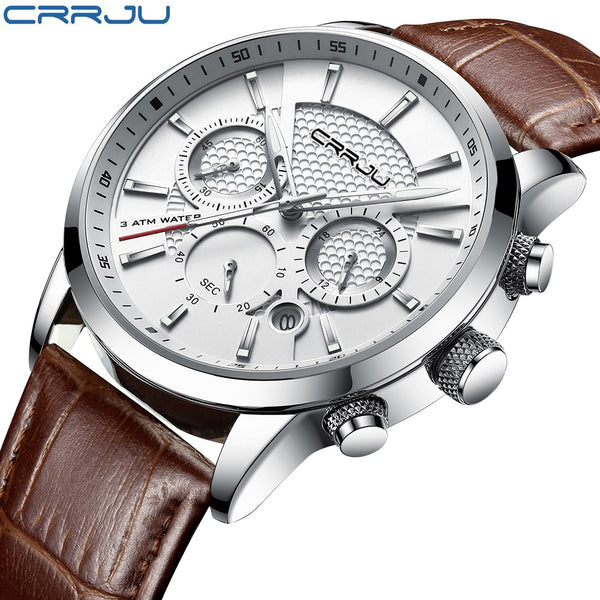 CRRJU New Fashion Men Watches Analog Quartz