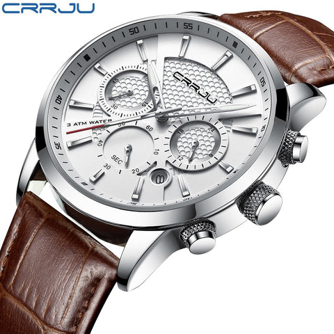 CRRJU New Fashion Men Watches Analog Quartz
