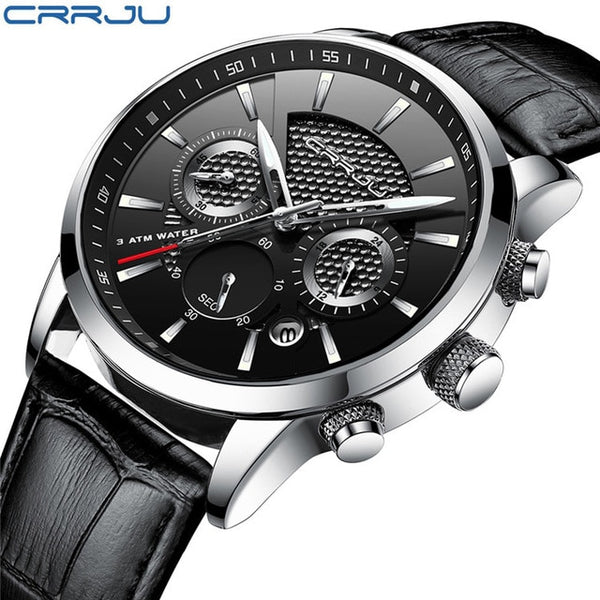 CRRJU New Fashion Men Watches Analog Quartz