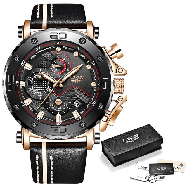 2019 LIGE New Fashion Mens Watche