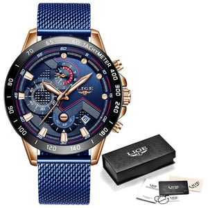 2019 New LIGE Blue Casual Mesh