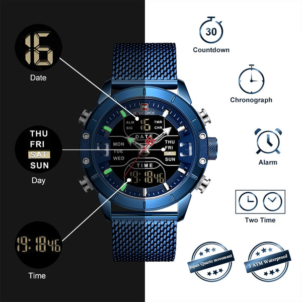 NAVIFORCE Men Military Sport Watch
