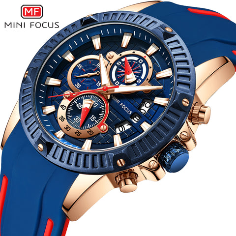 MINIFOCUS Sport Wrist Watch Men Luxury Waterproof