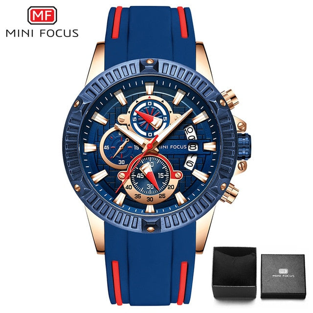 MINIFOCUS Sport Wrist Watch Men Luxury Waterproof
