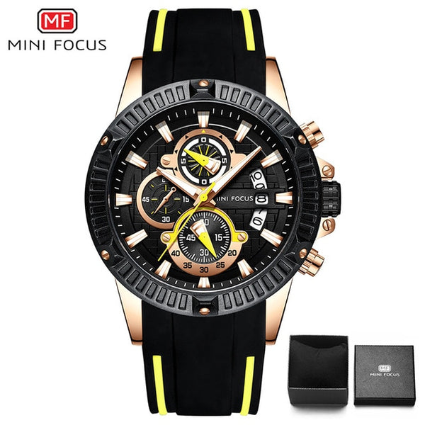 MINIFOCUS Sport Wrist Watch Men Luxury Waterproof